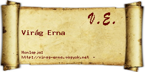 Virág Erna névjegykártya