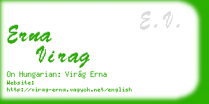 erna virag business card