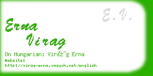 erna virag business card